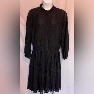 Lane Bryant Girl With Curves Black Dress with Lace and Pockets!